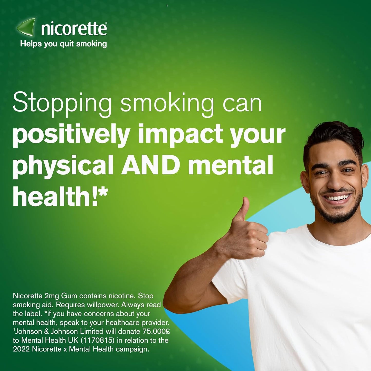 Nicorette Gum 2 mg Nicotine Gum Sugar-free, Fresh Mint Flavour, 30 Pieces